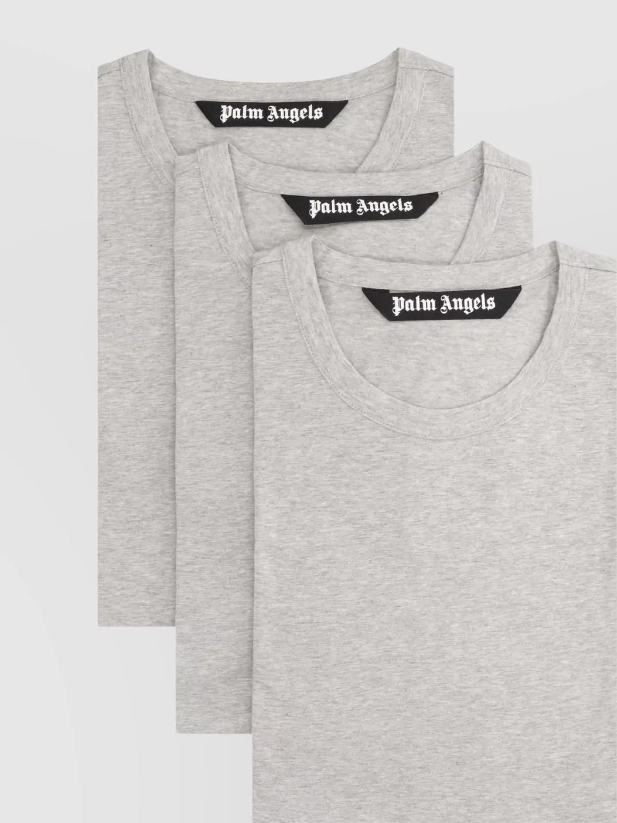 Palm Angels Three Cotton Crew Neck T-Shirts Set
