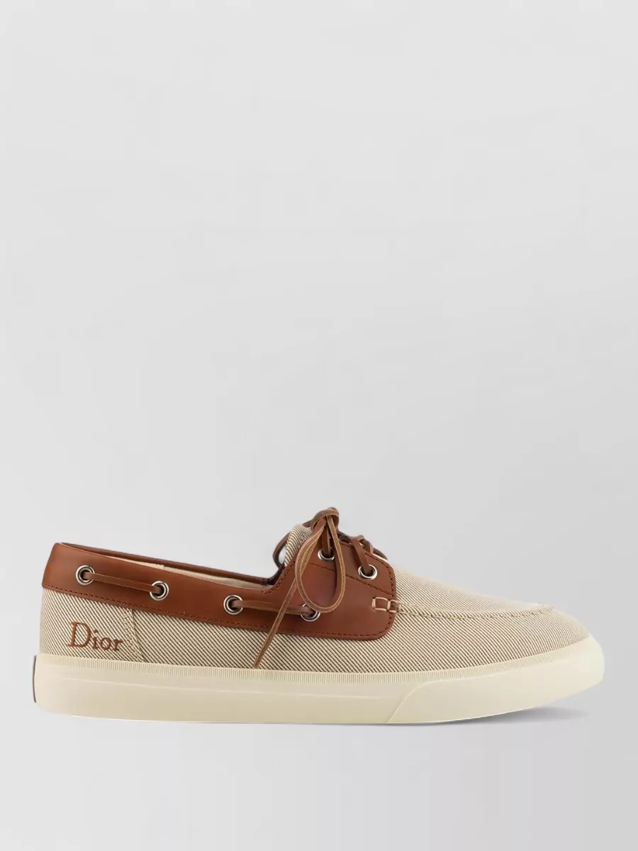 Christian Dior leather boat shoes