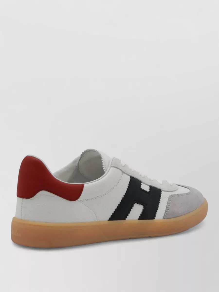 Hogan Casual Sneakers With Contrast Sole And Suede Accents