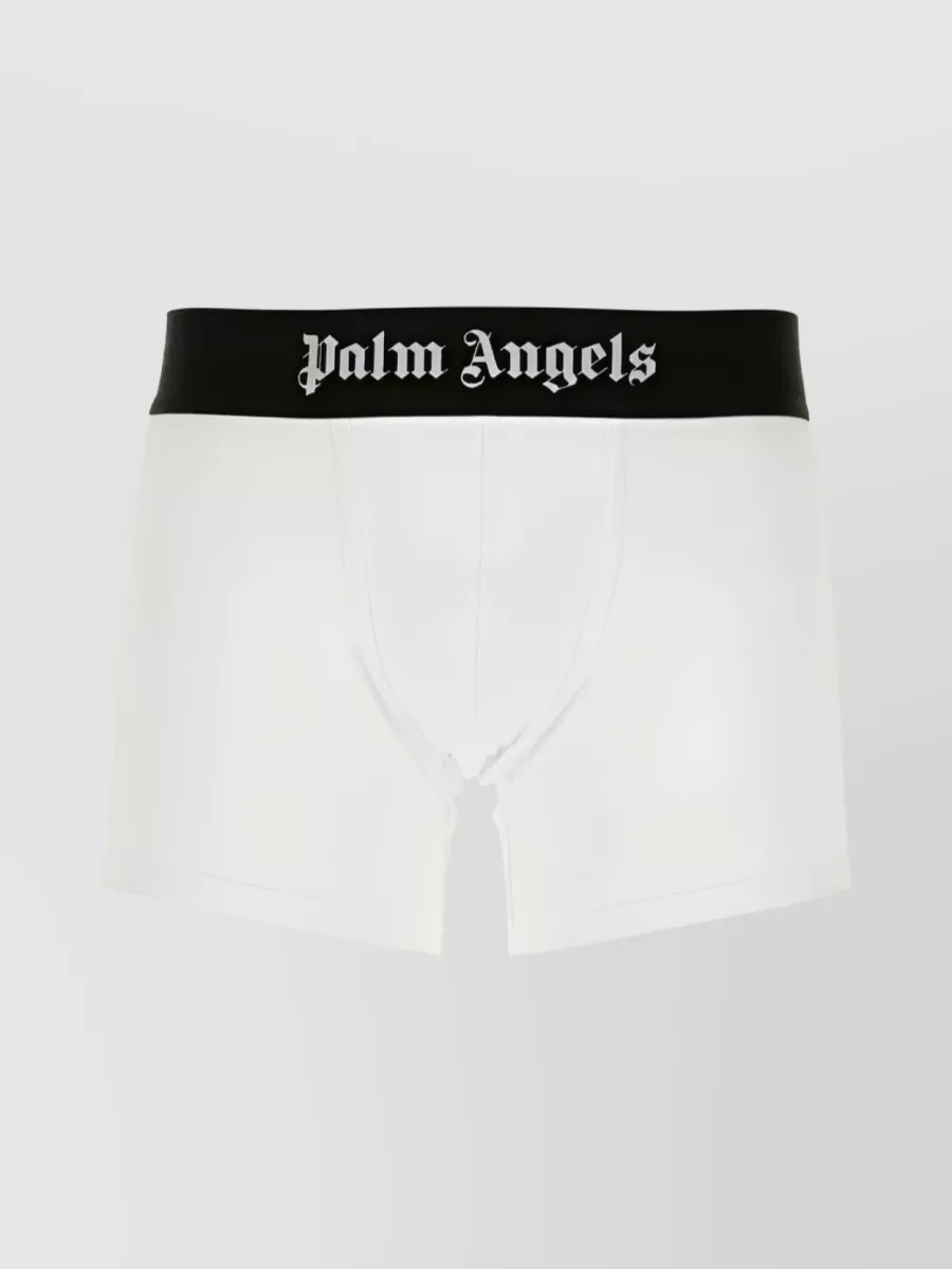 PALM ANGELS STRETCH COTTON LOGO WAISTBAND BOXERS