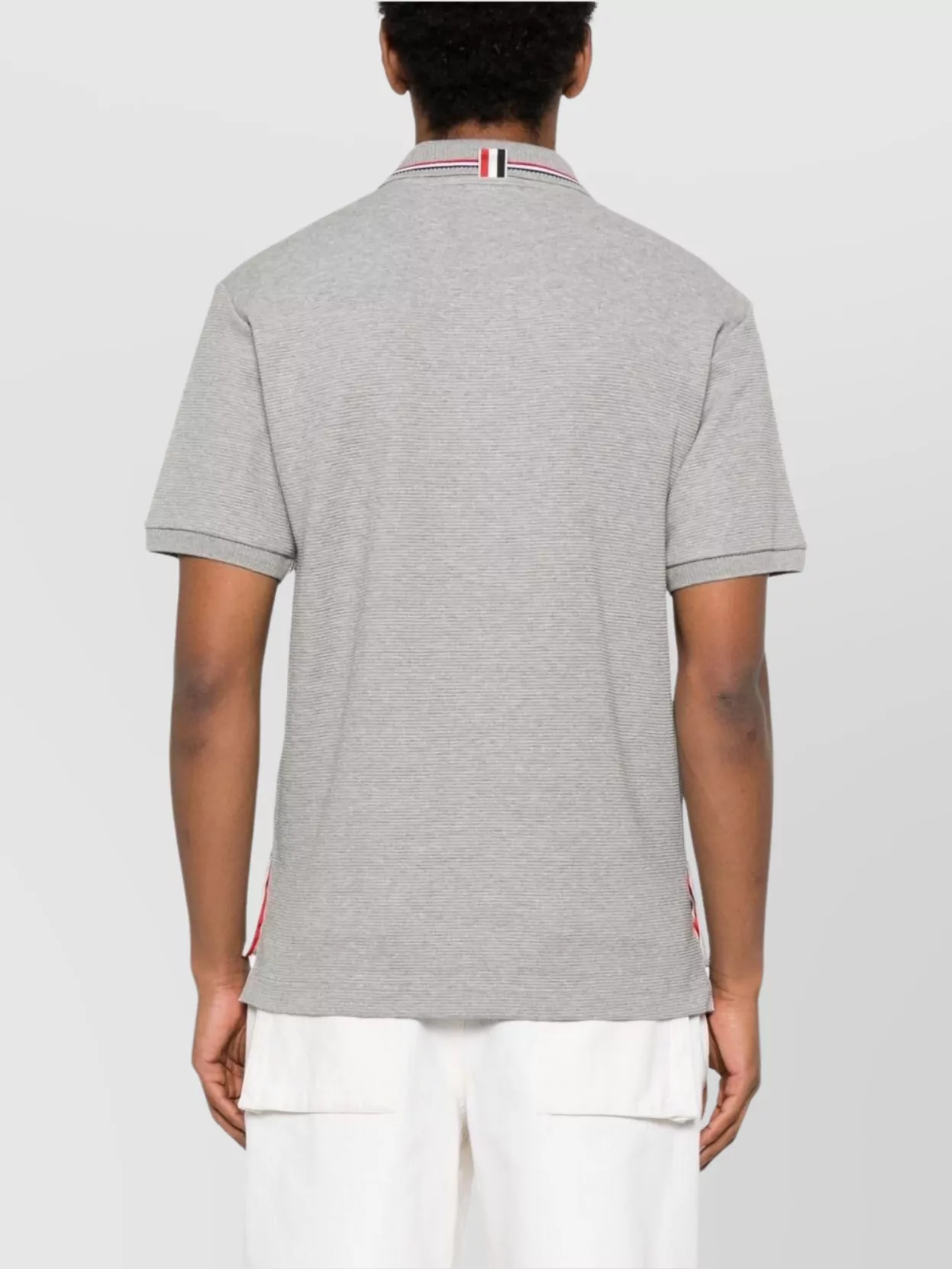 Thom Browne Polo Shirt Cotton Ribbed Collar