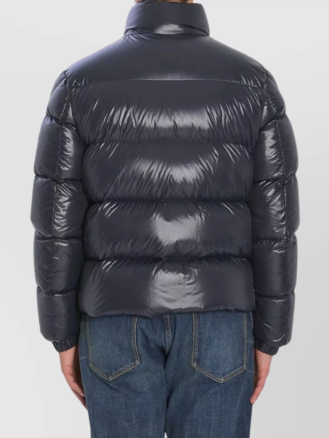Moncler Puffer Jacket With High Collar And Cuffs
