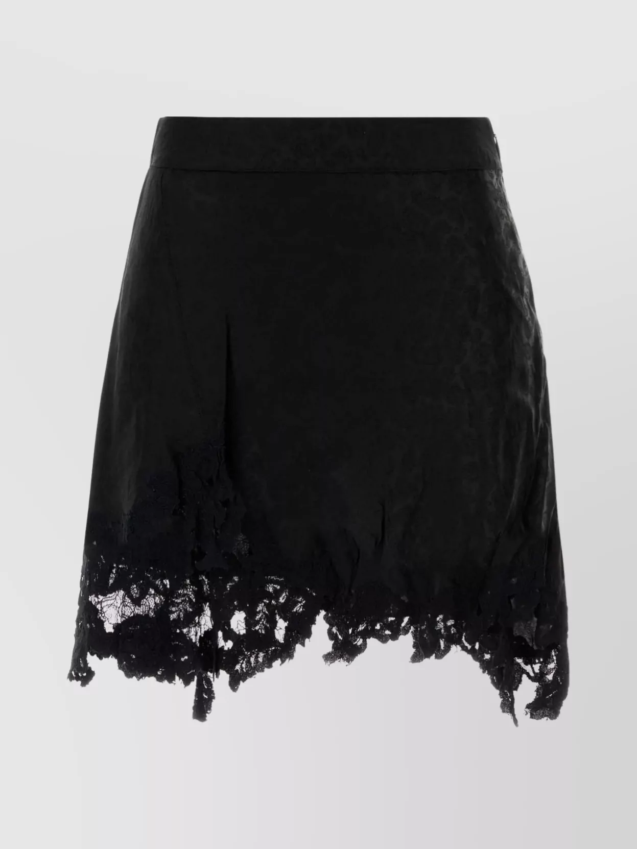 Isabel Marant Asymmetric Hem High Waist Mini Skirt In Black