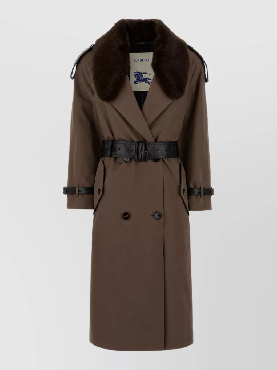 Burberry Cotton long double-breasted trench coat