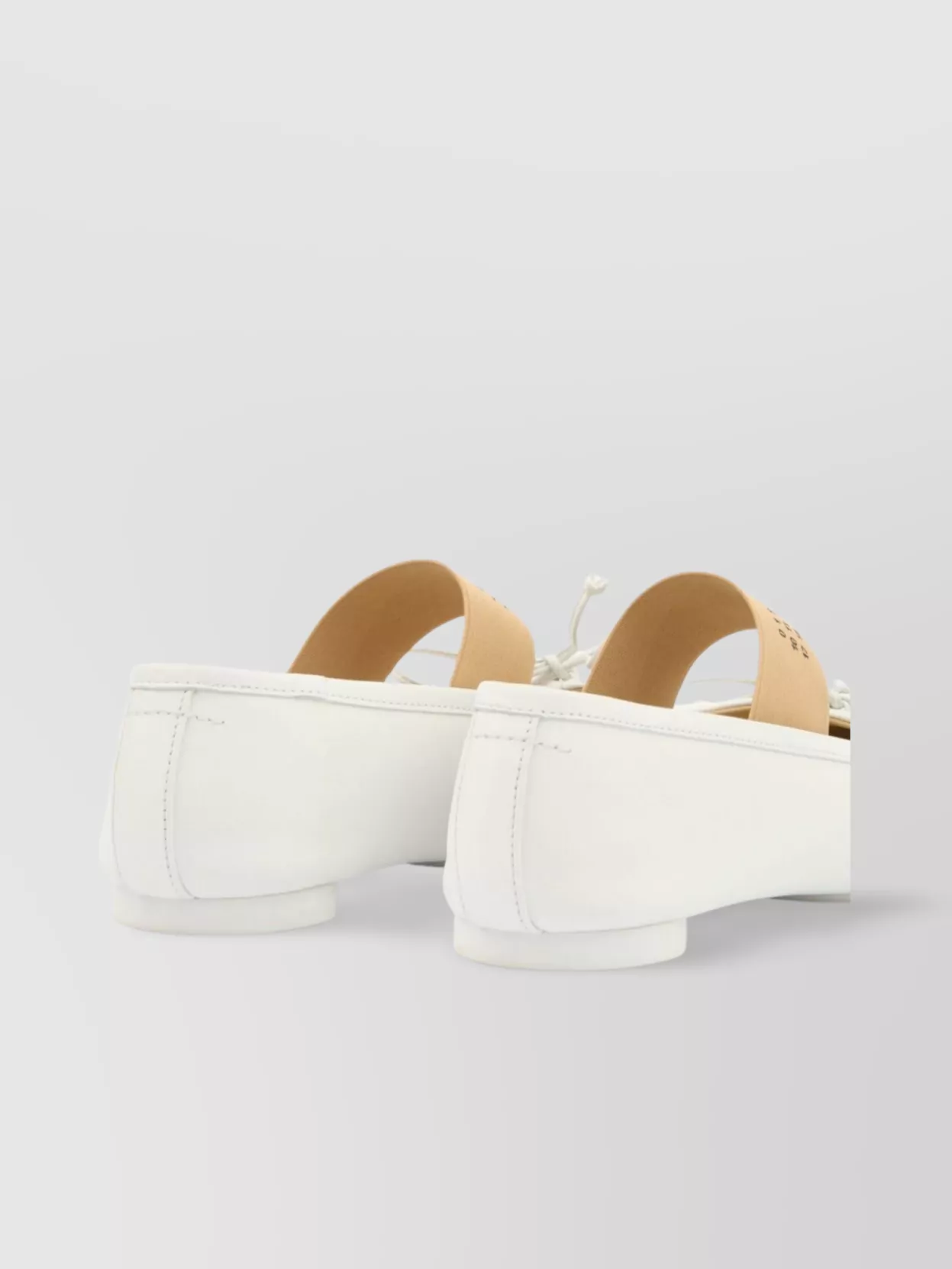 MM6 MAISON MARGIELA LEATHER BALLET FLATS DUCK TOE