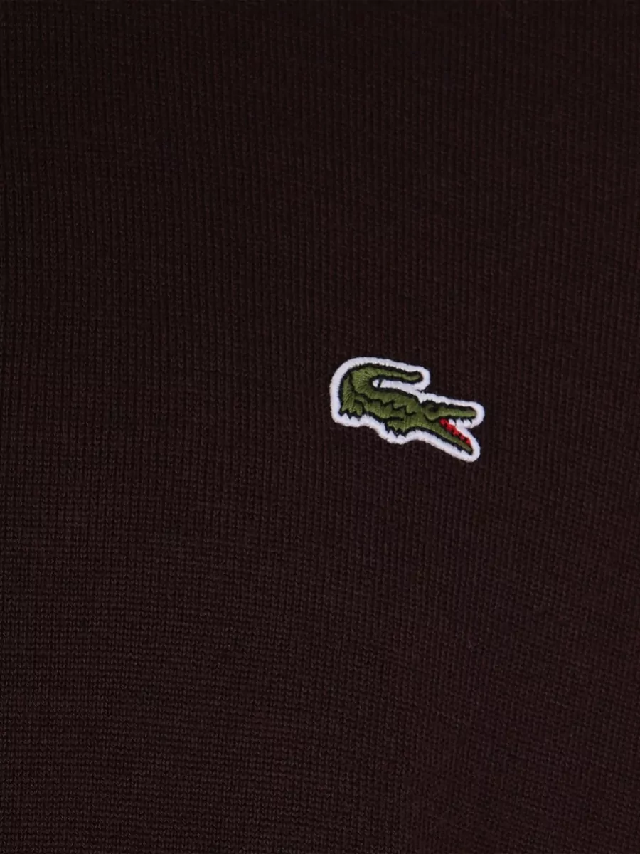 Lacoste Crew Neck Knitwear Long Sleeves Ribbed Cuffs