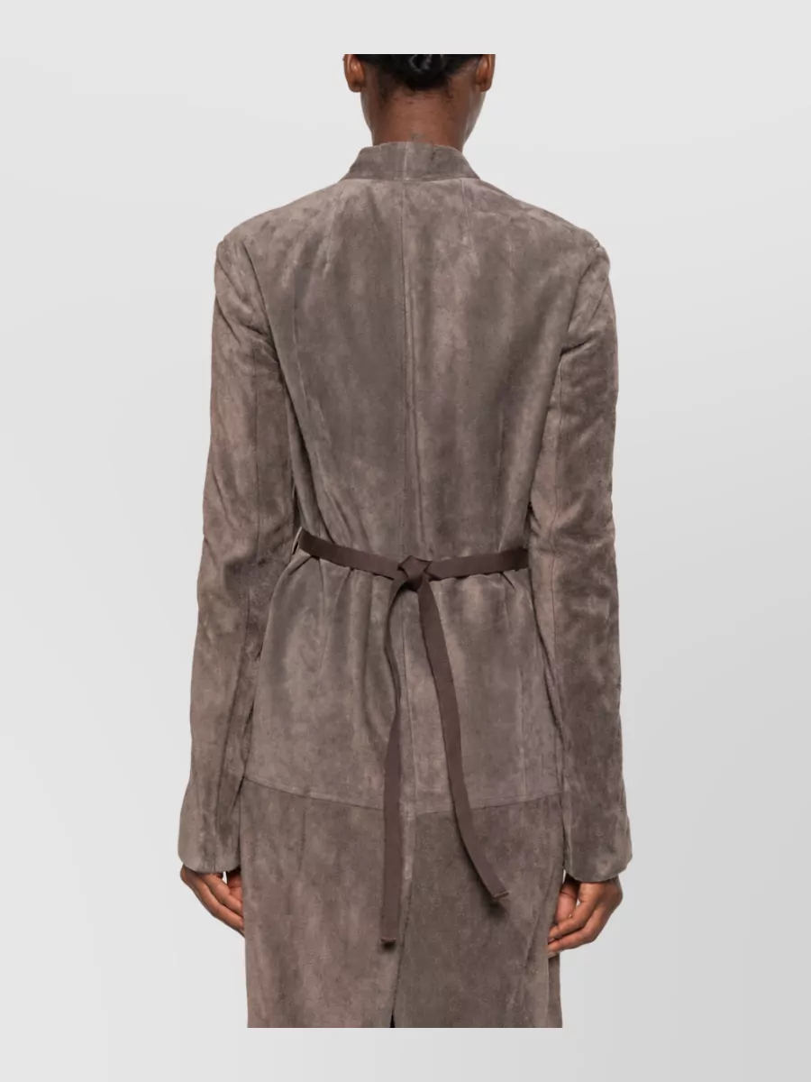 Rick Owens Leather Long Coat
