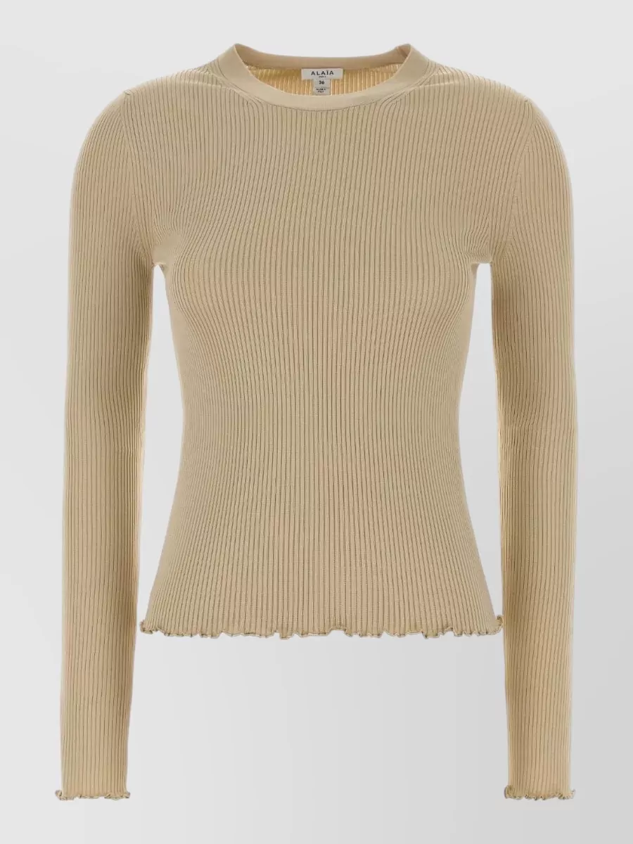 Alaïa silk knit top