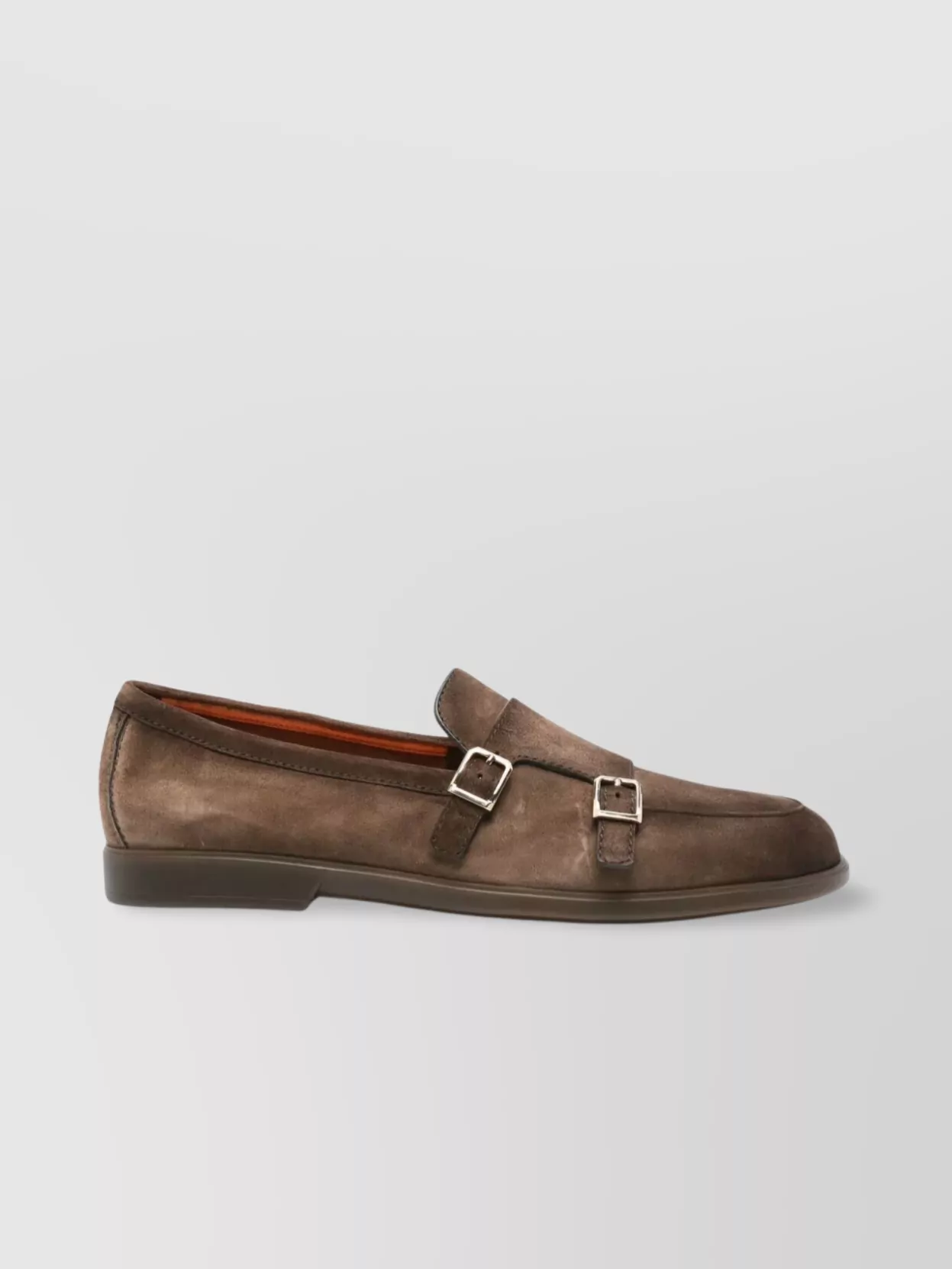 Santoni Malibu Suede Round Toe Loafer