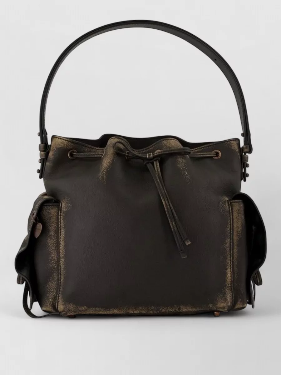 Acne Studios leather multipocket bucket bag