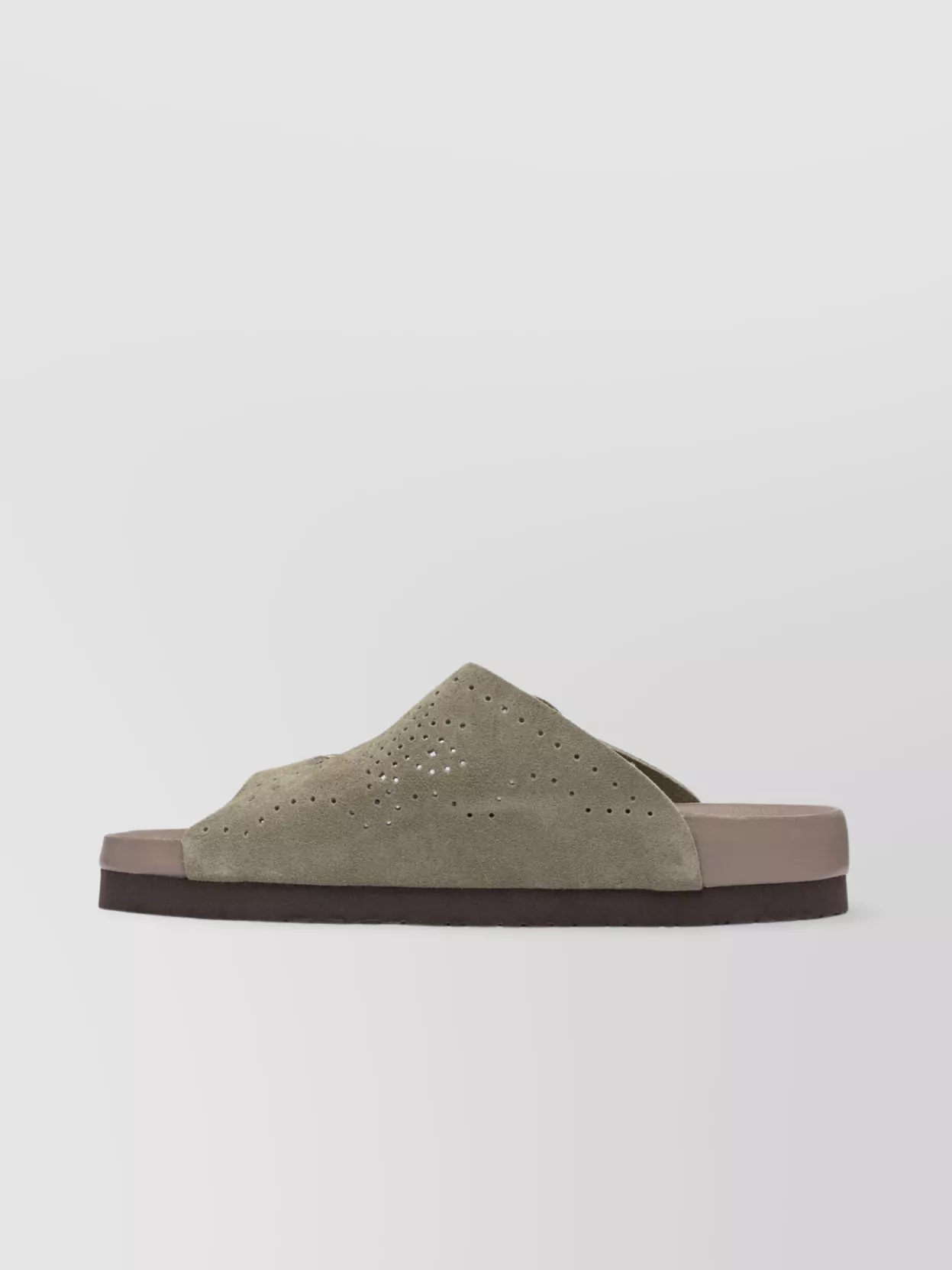 Needles Perforated Open Toe Flat Sole Sandals