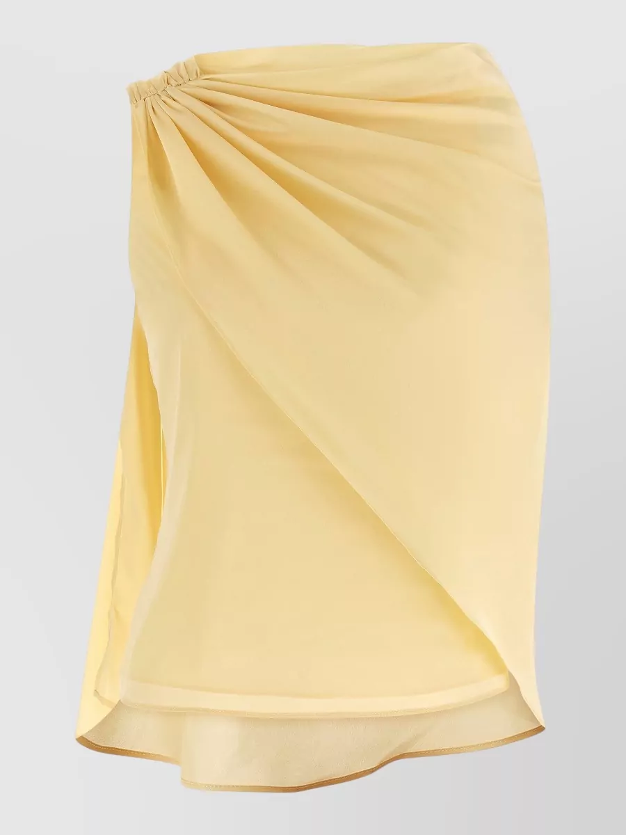 Rotate Birger Christensen chiffon asymmetric draped top