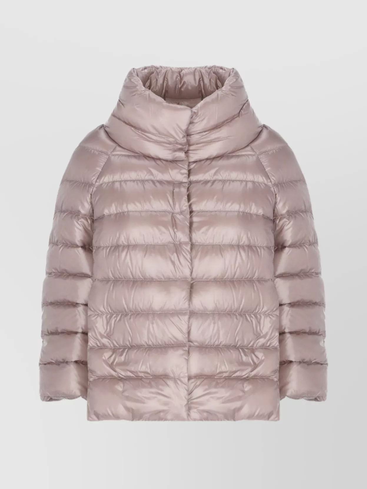 Herno Funnel Neck Puffer Jacket In Pink