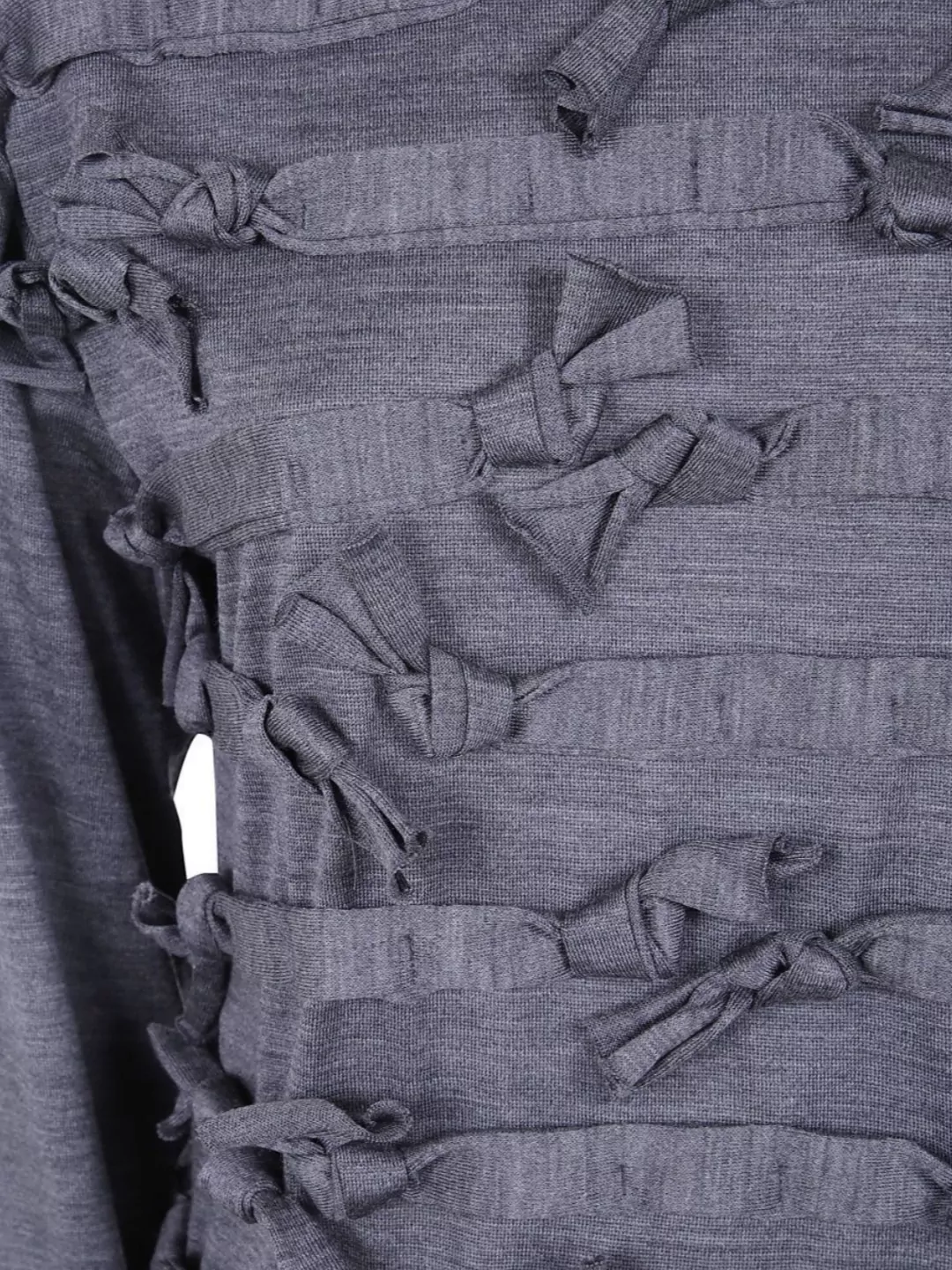 Comme Des Garçons Long Sleeve Ribbed Top With Knot Detail