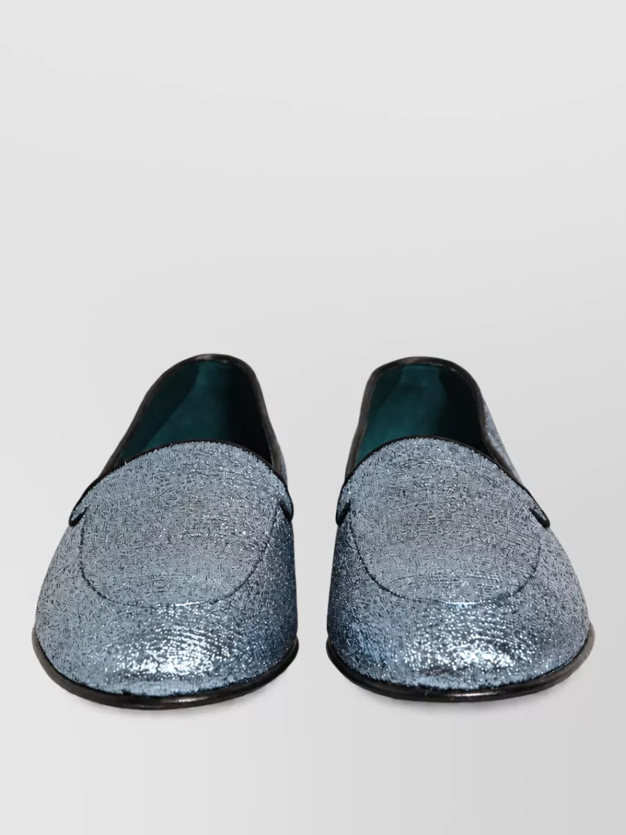 Dolce&Gabbana leather glitter loafers
