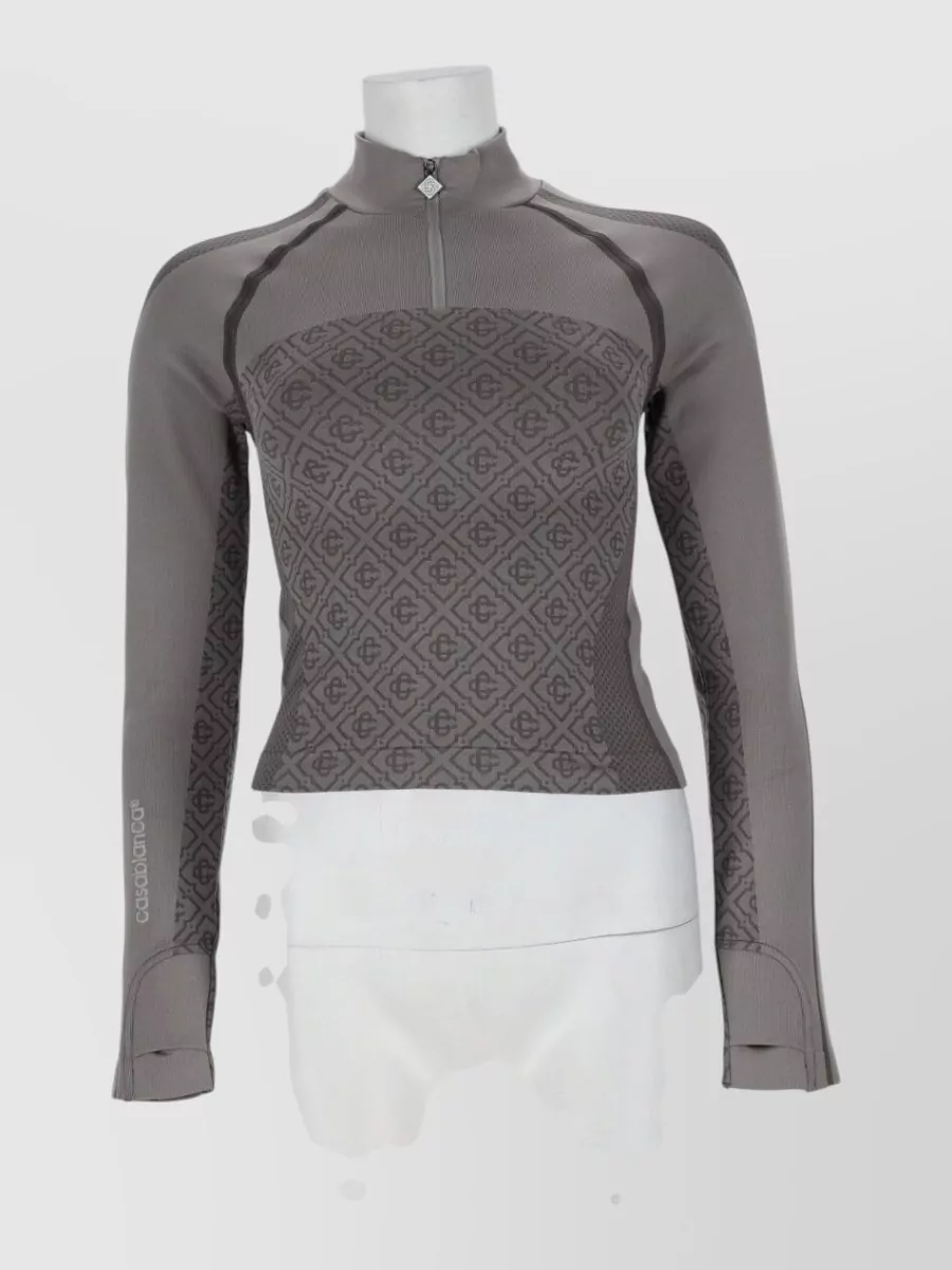 Casablanca monogram long-sleeve fitted jacket