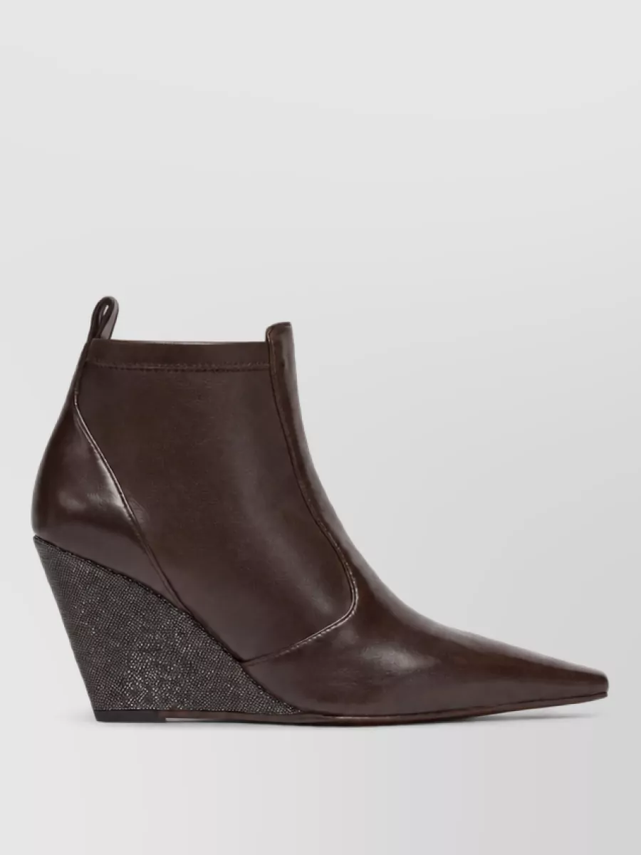 Brunello Cucinelli Leather Ankle Boots