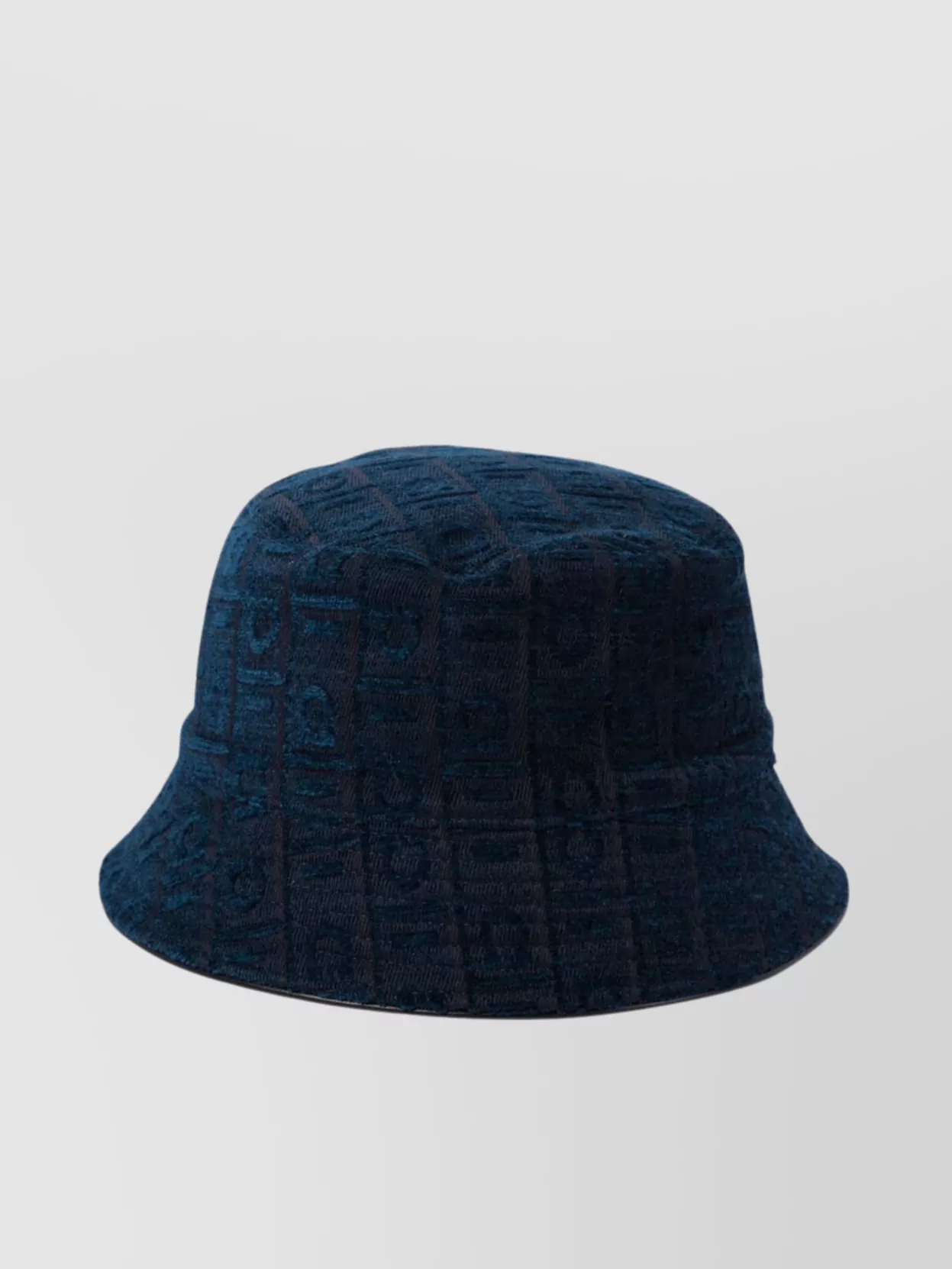 Ferragamo Patterned Textured Wide Brim Hats