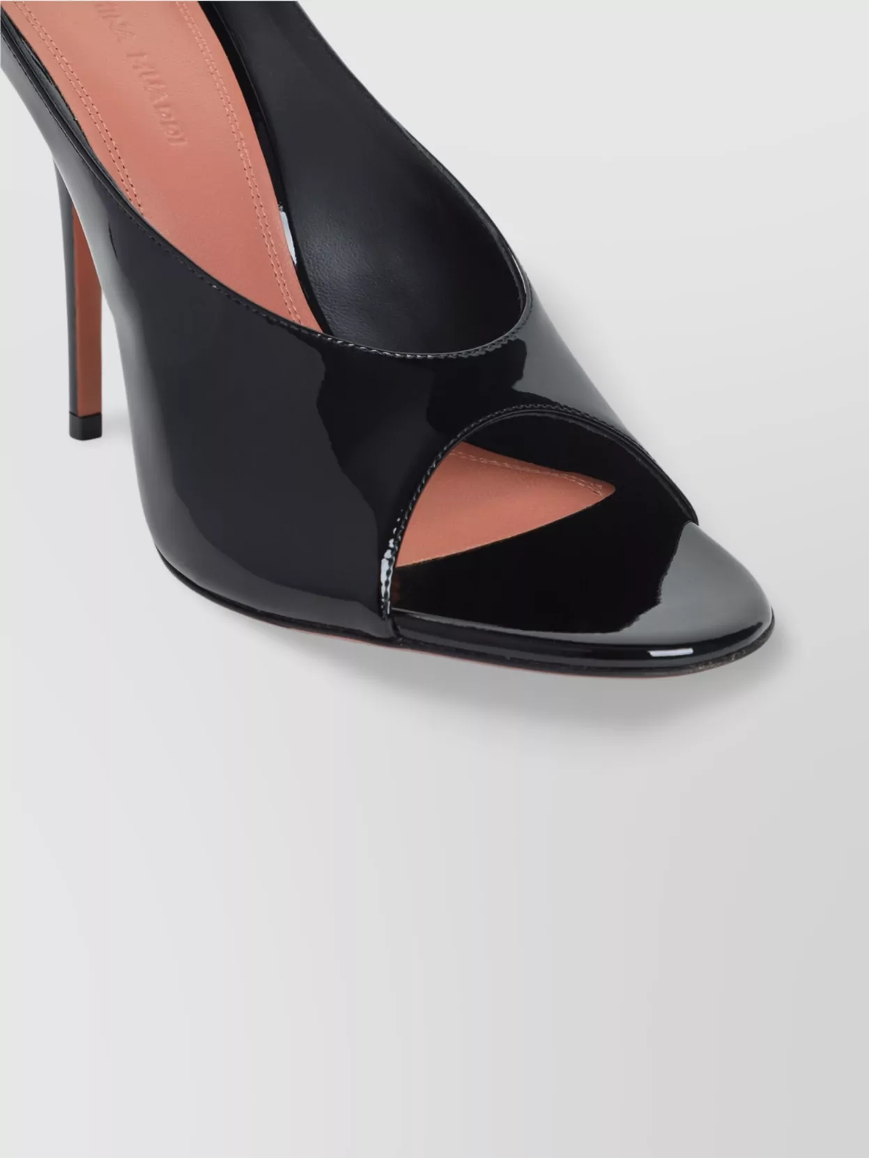 Amina Muaddi Anok Slipper 105 Patent Black 105 Mm Sm
