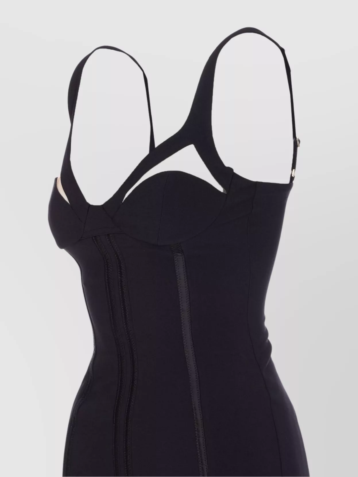 Elisabetta Franchi Adjustable Straps Bustier Cut-Out Midi Pencil