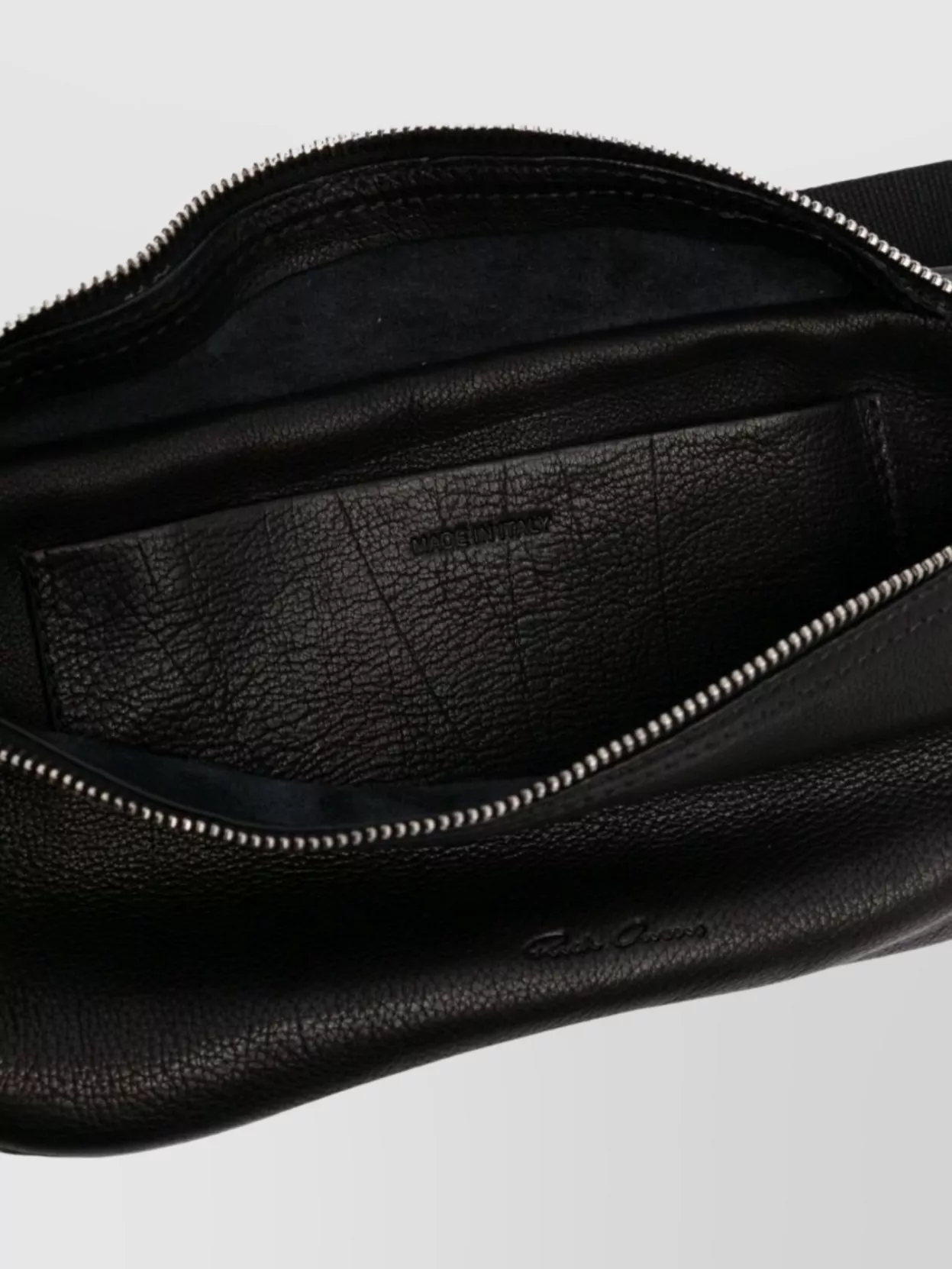 Rick Owens Calf Leather Belt Bag With Adjustable Strap