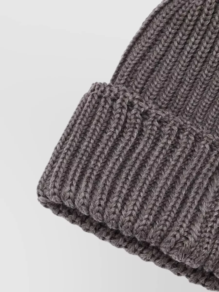 Needles Merino Wool Cap Ribbed Knit Brim
