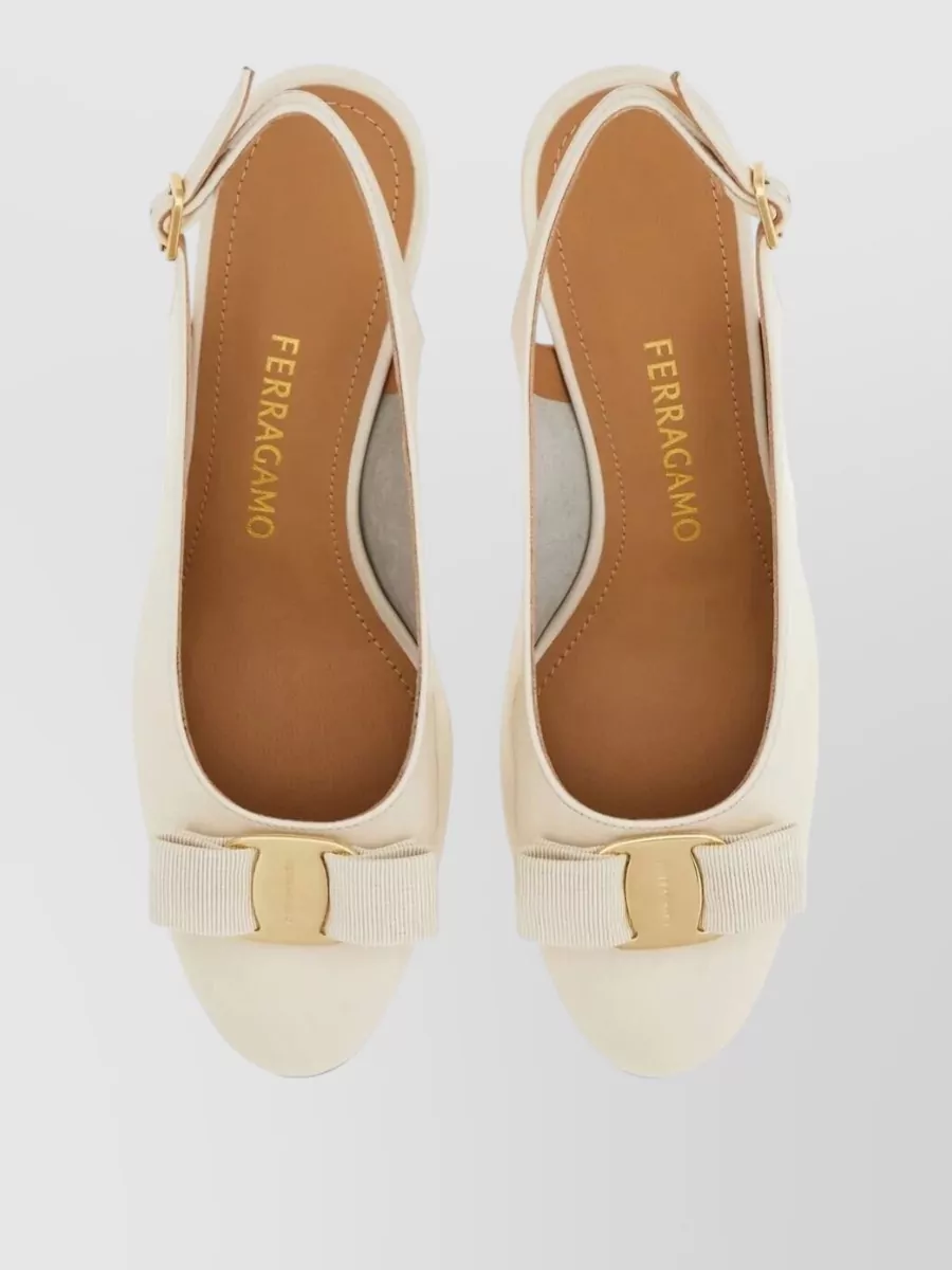 Ferragamo Leather Slingback Pumps
