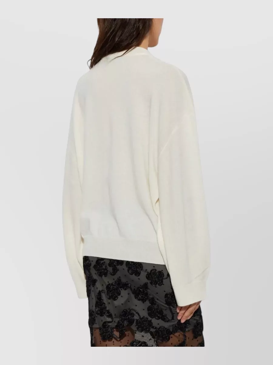 Rotate Wool Cashmere Ribbed Crewneck Sweater