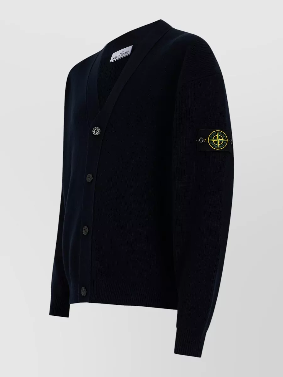 Stone Island Cotton Shawl Collar Cardigan