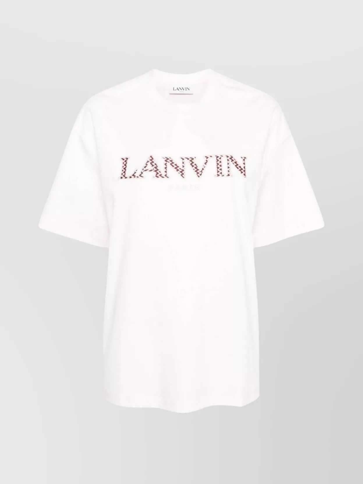 Shop Lanvin Crew Neck Drop Shoulder Top