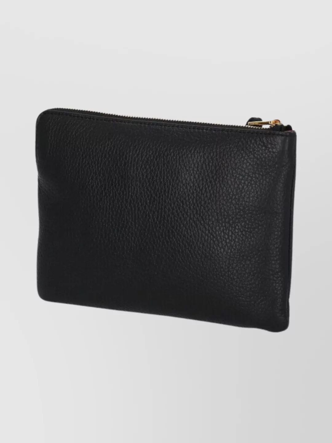 Coccinelle Textured Leather Wrist Strap Clutch Bag