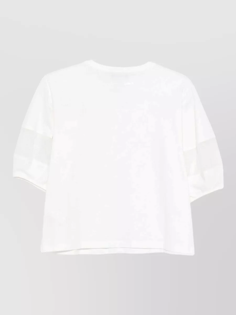 Emporio Armani Cotton Sheer Logo Appliqué Short-Sleeve T-Shirt
