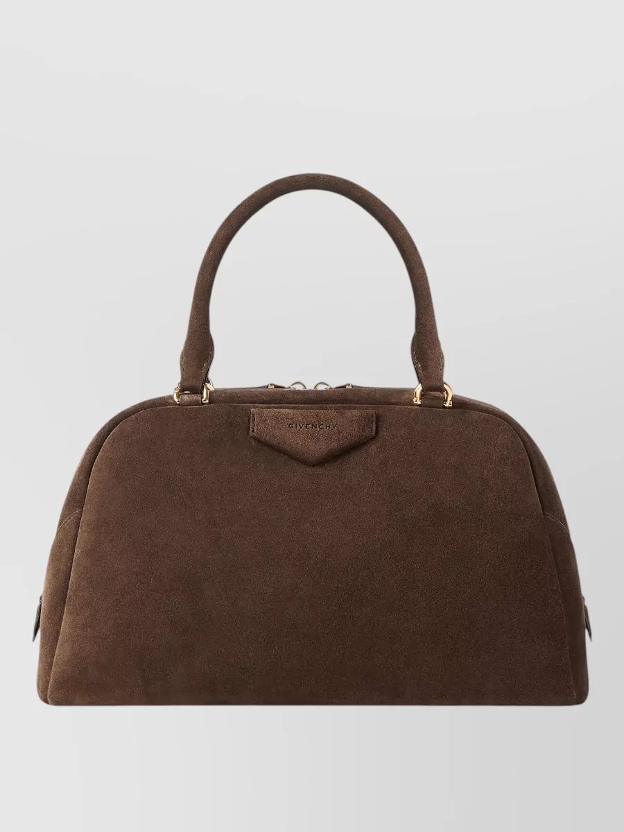 Givenchy Suede Shoulder Bag Top Handle Strap
