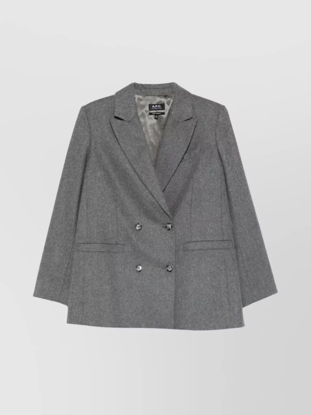 Apc Lucy Jacket With Flap Pockets And Notched Lapels In Gray