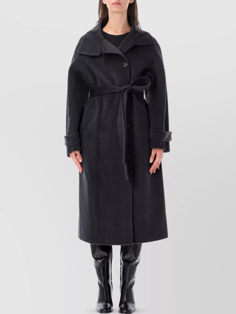Soeur cashmere wool single breasted coat