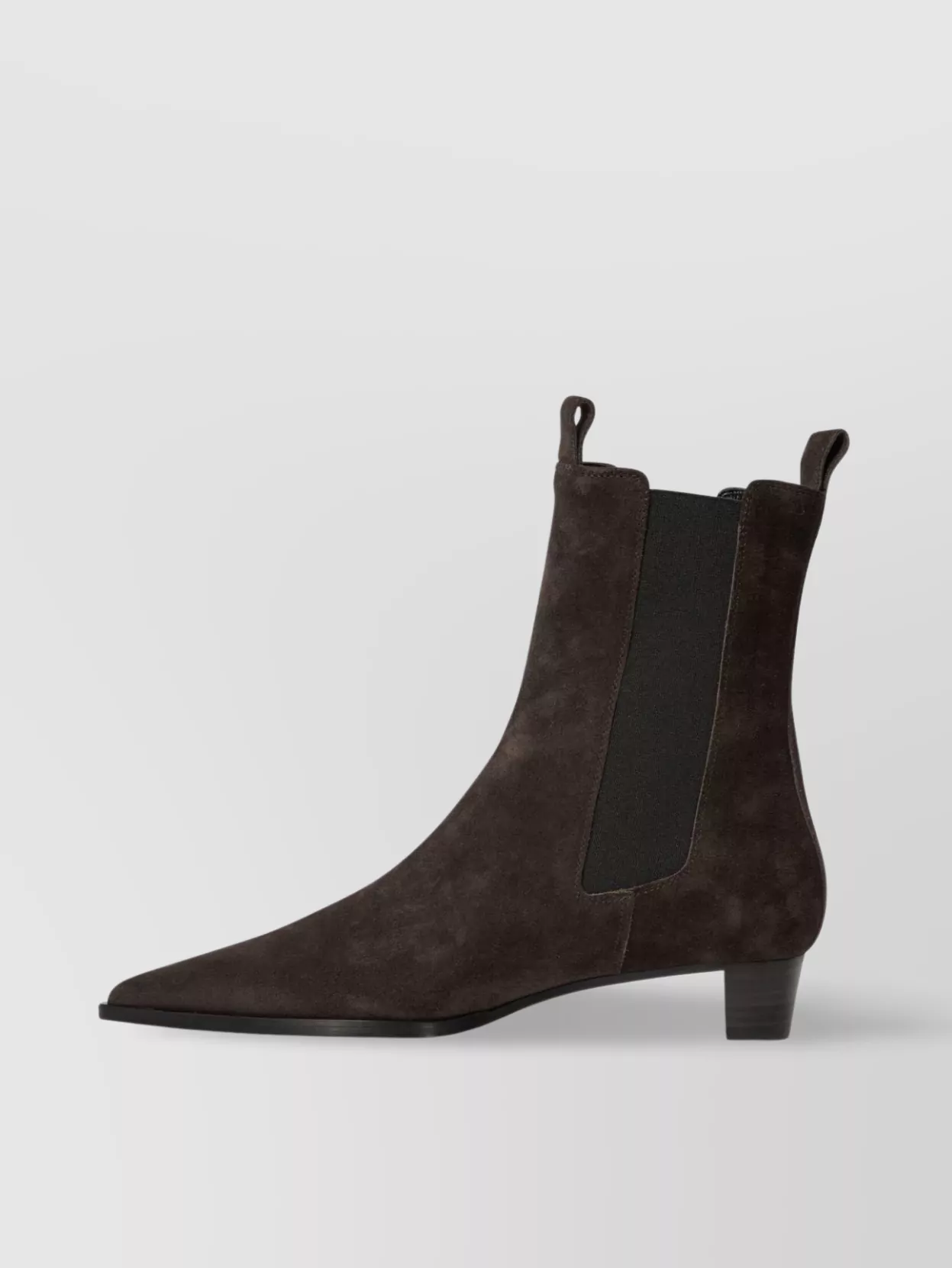 Aeyde Suede Finish Stacked Heel Ankle Boots