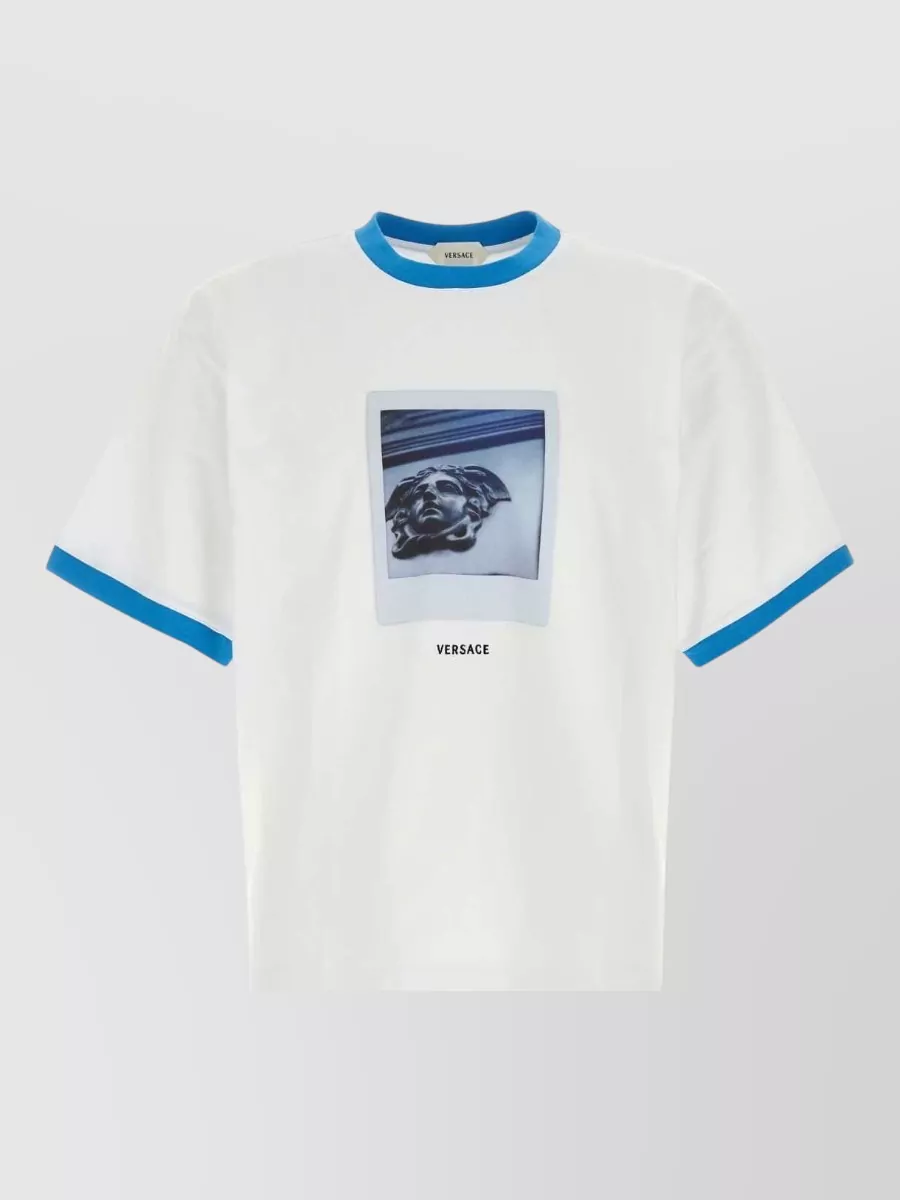 Versace ribbed trim regular-fit cotton t-shirt