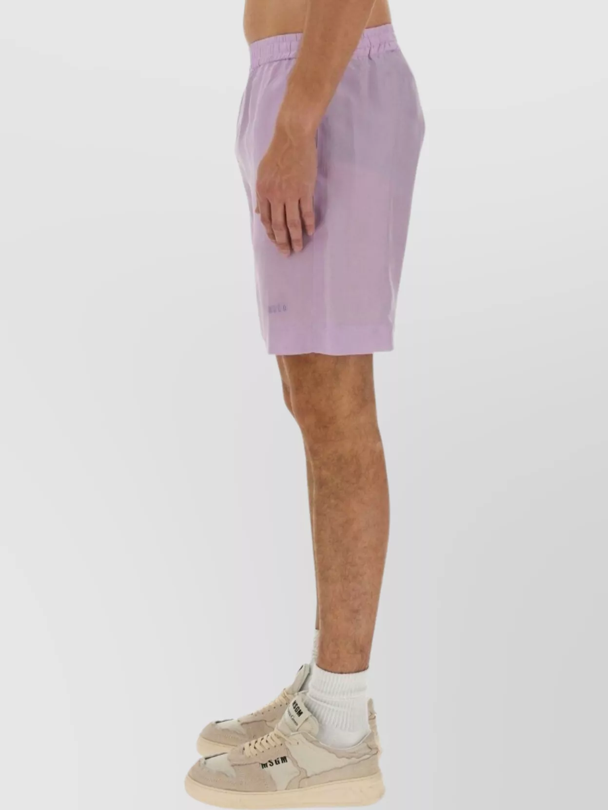 Msgm Logo Back Pocket Shorts