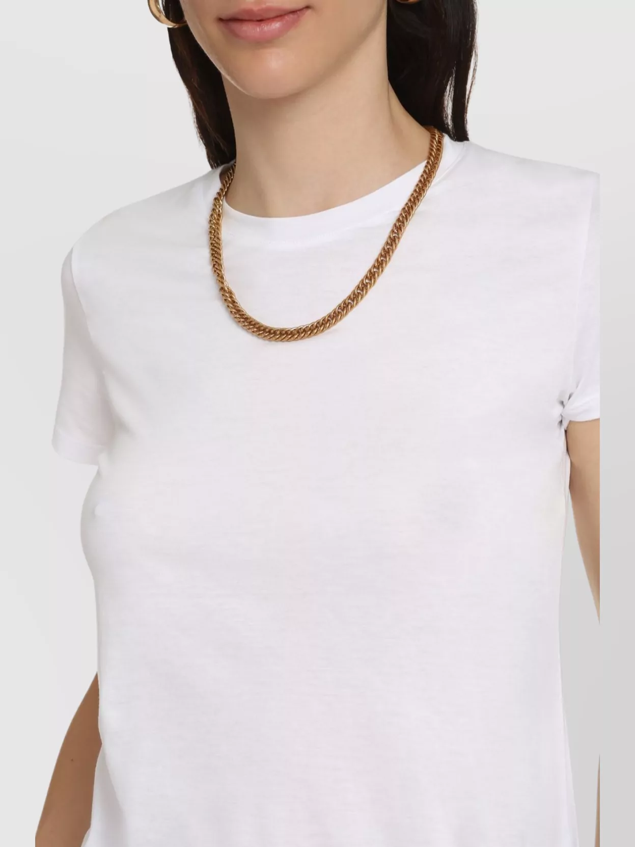 Vince Ribbed Crew Neck Cotton T-Shirt
