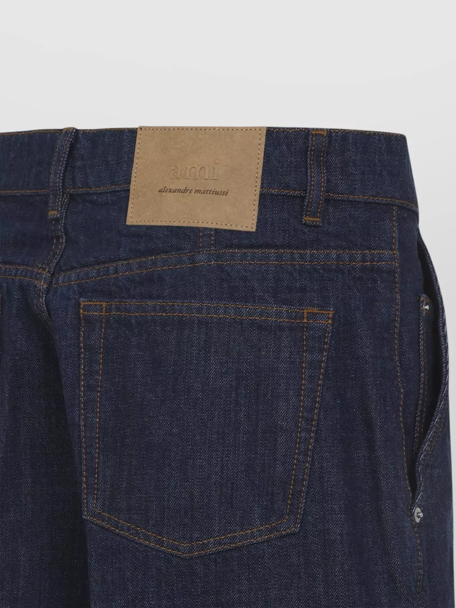 Ami Paris Denim Regular-Fit Bermuda Shorts