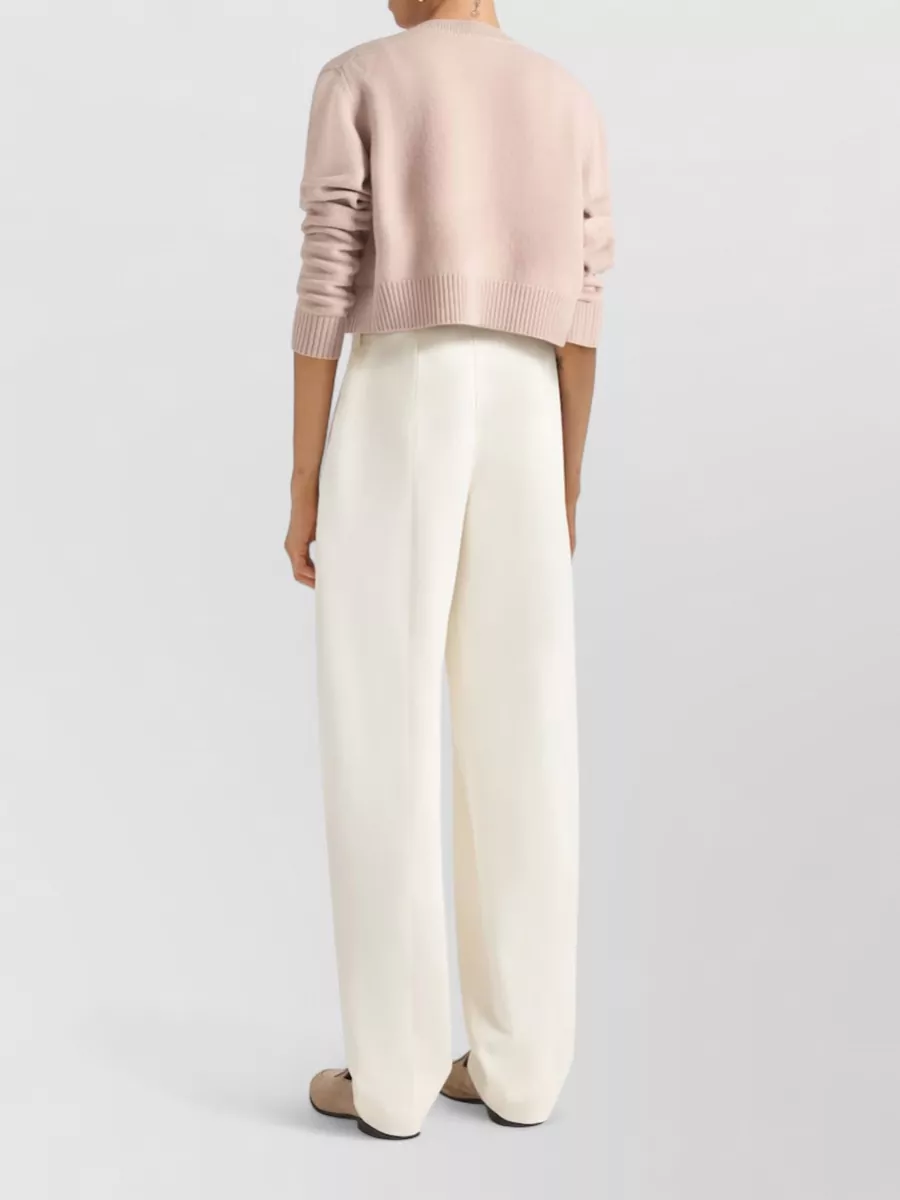 Givenchy Crew Neck Cardigan Ribbed Trim Design