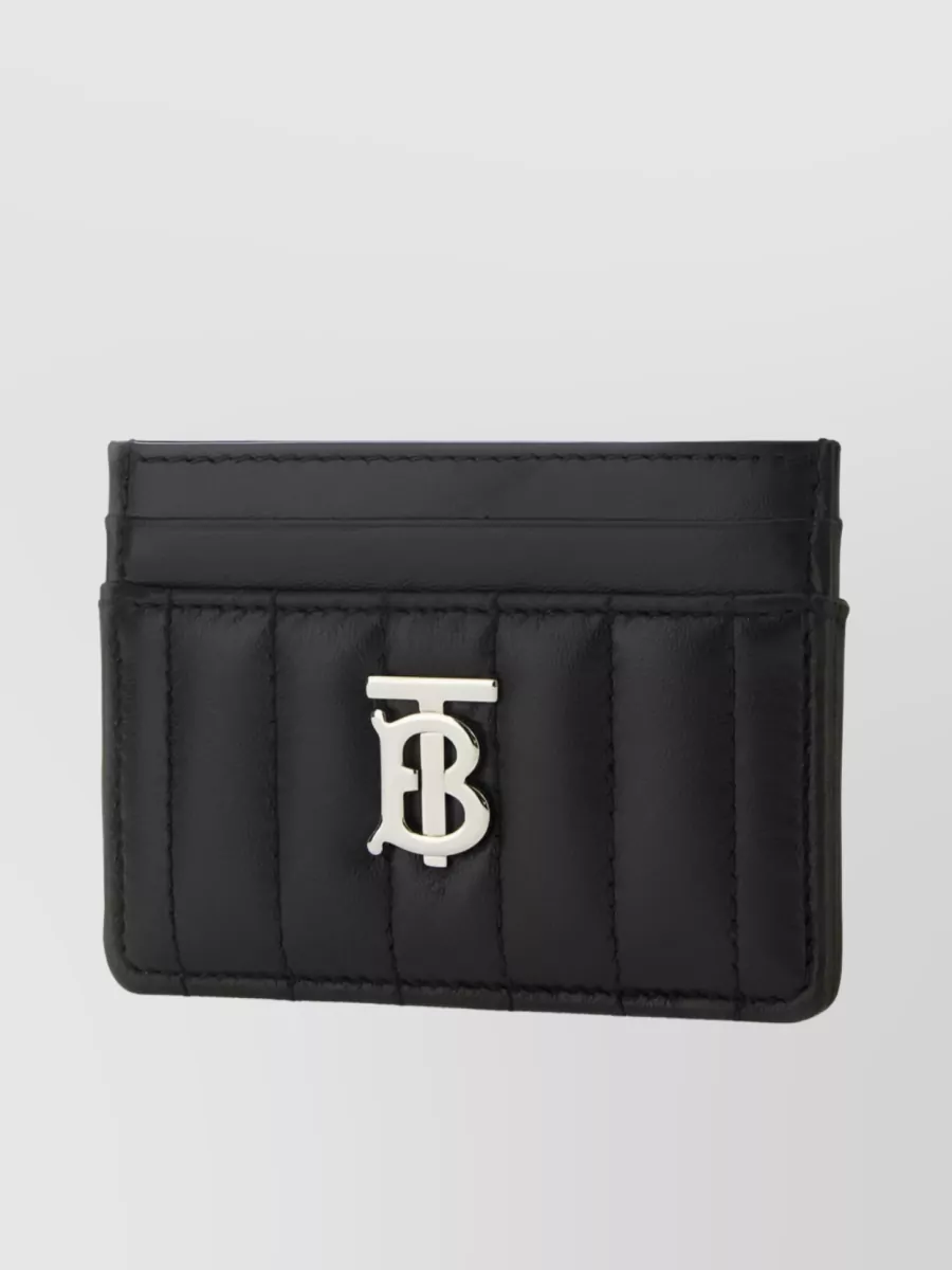 Shop Burberry Lola Quilted Card Holder Companion In Black