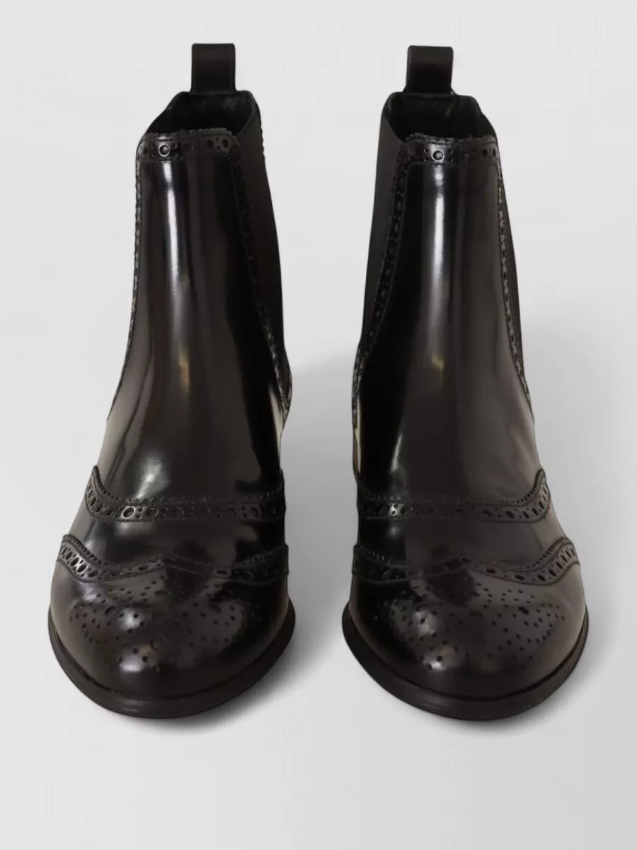 Dolce&Gabbana leather wingtip oxford ankle boots