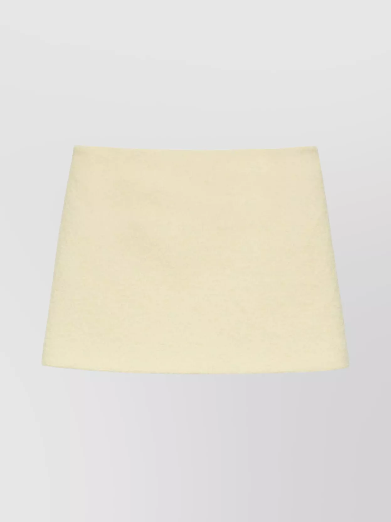 Msgm High Waist A-line Mini Skirt In Textured Fabric In White