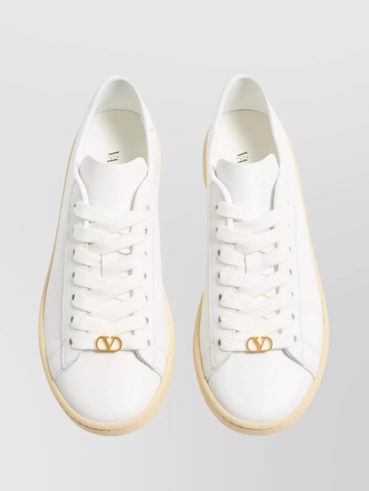 Valentino Garavani Brass Finish Low-Top Sneakers