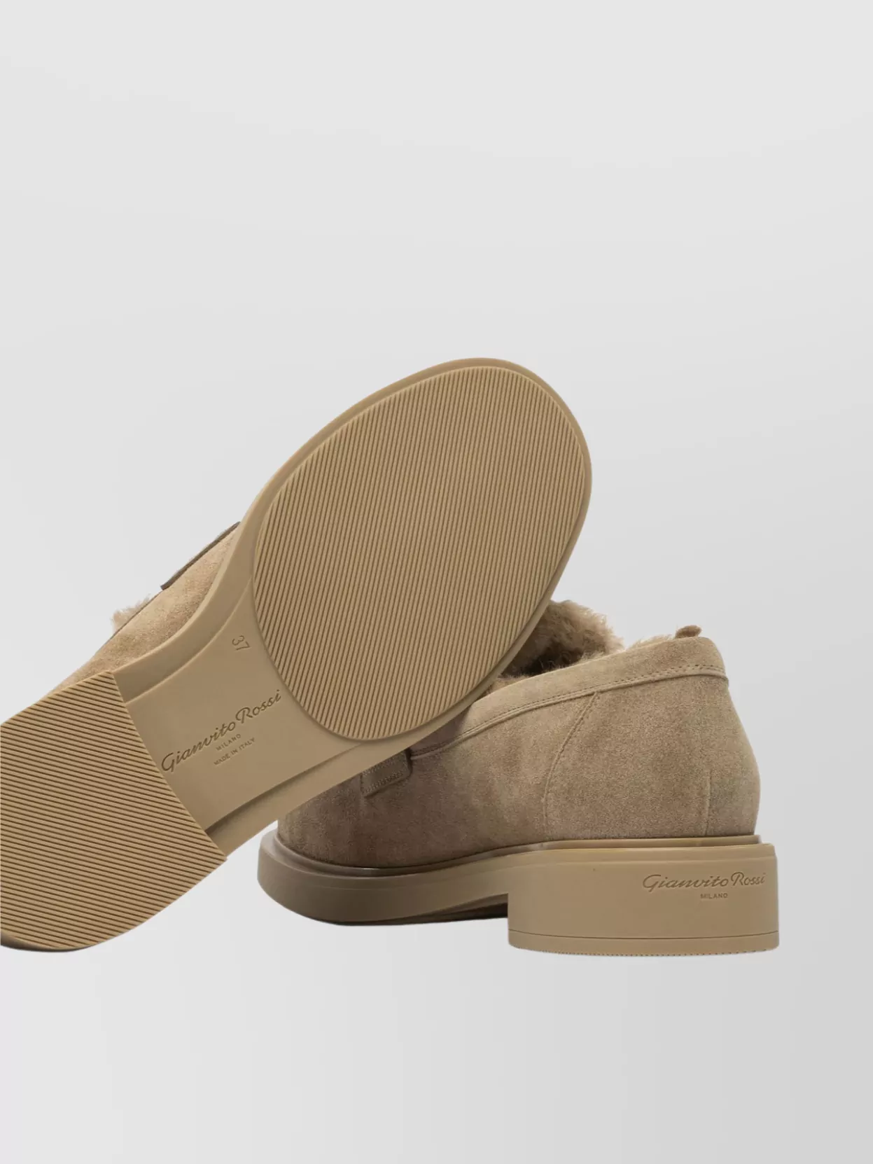 Gianvito Rossi Slip-on Loafers Suede Upper