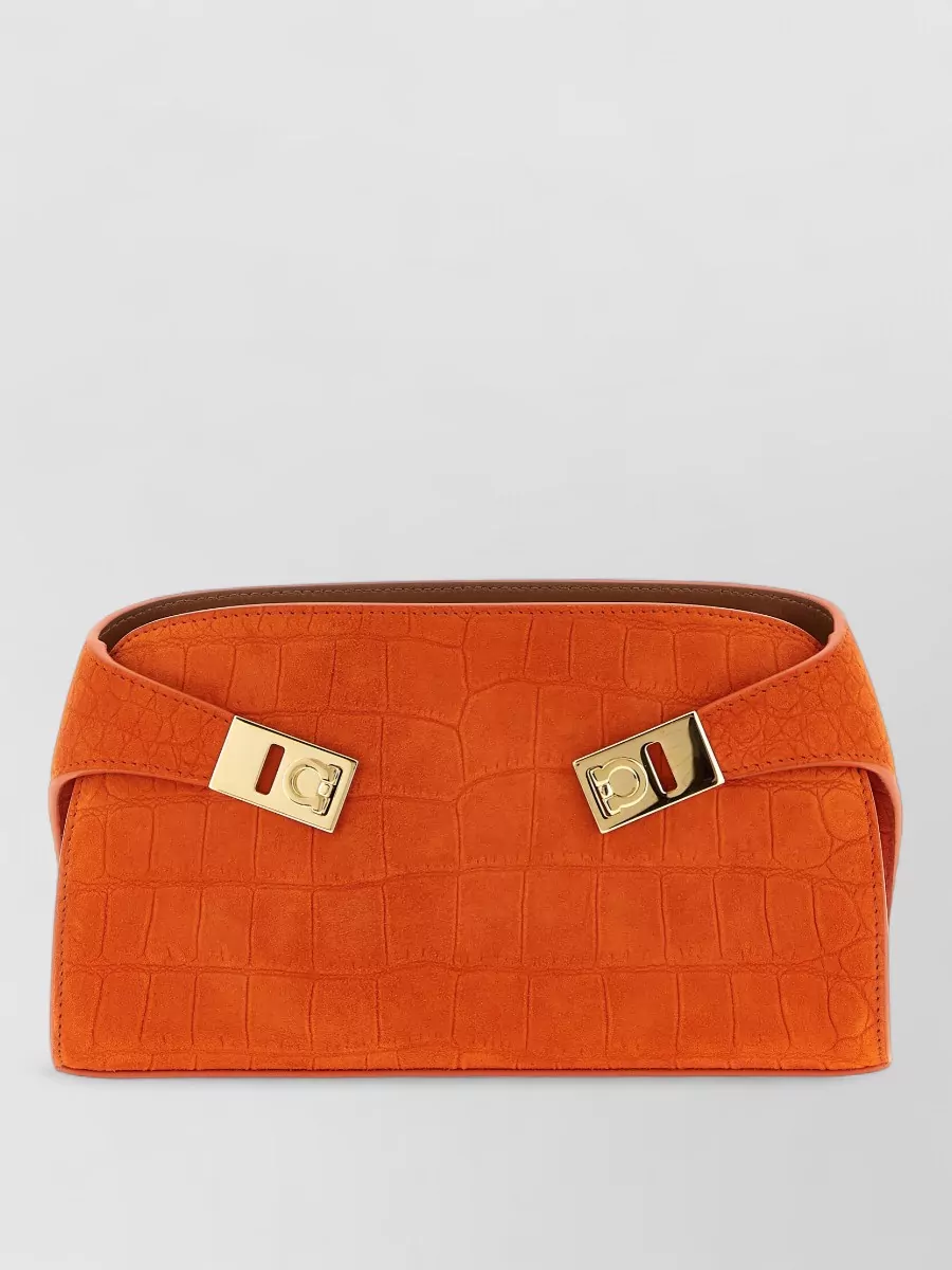 Ferragamo The Hug Bag Mini Leather Clutch Bag