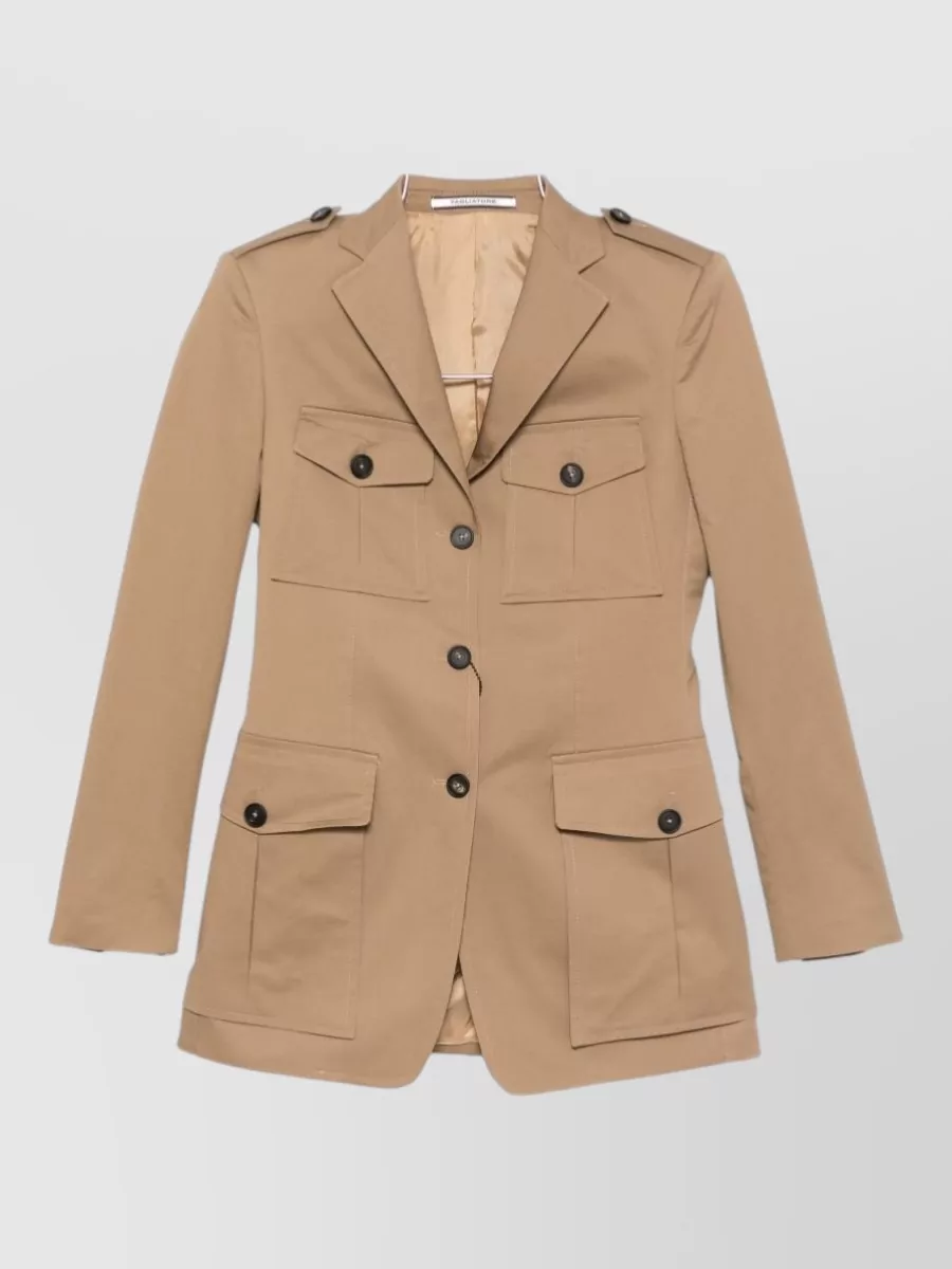 Tagliatore Cotton single-breasted blazer