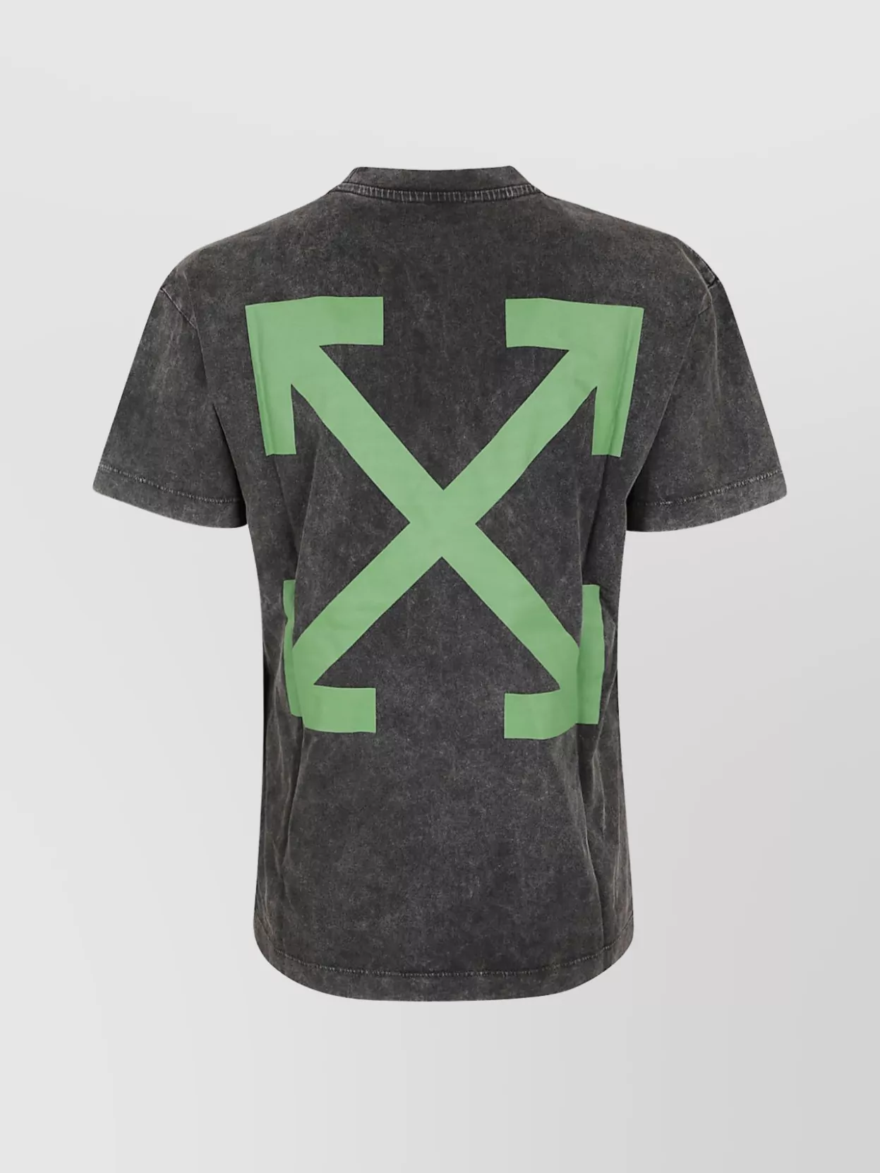 Off-white Eagle Arrow Graphic Print Short Sleeve Top In Gray