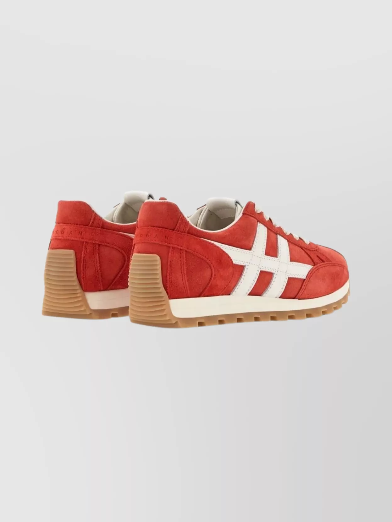 Hogan Suede Sneakers With Contrast Stripes And Rubber Sole